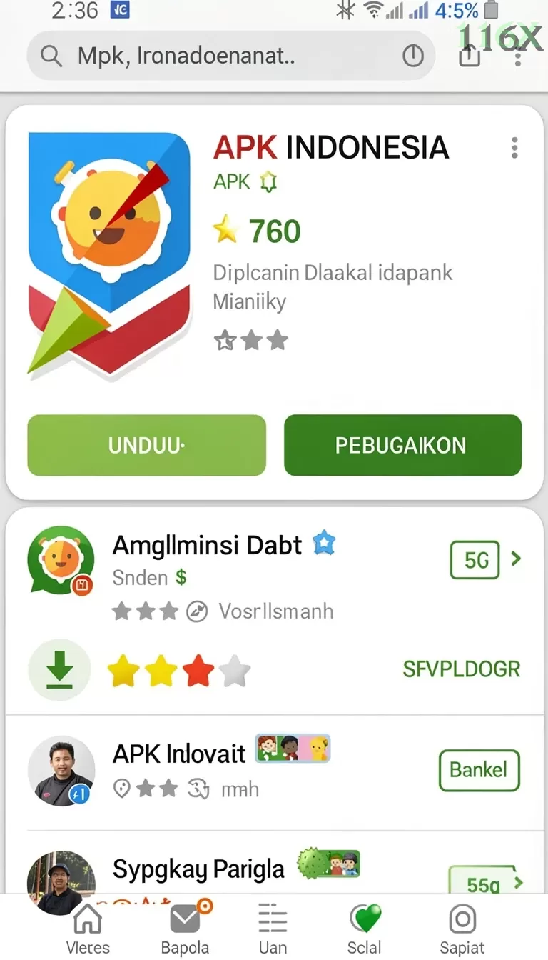 Cuplikan layar QTGAME — halaman utama