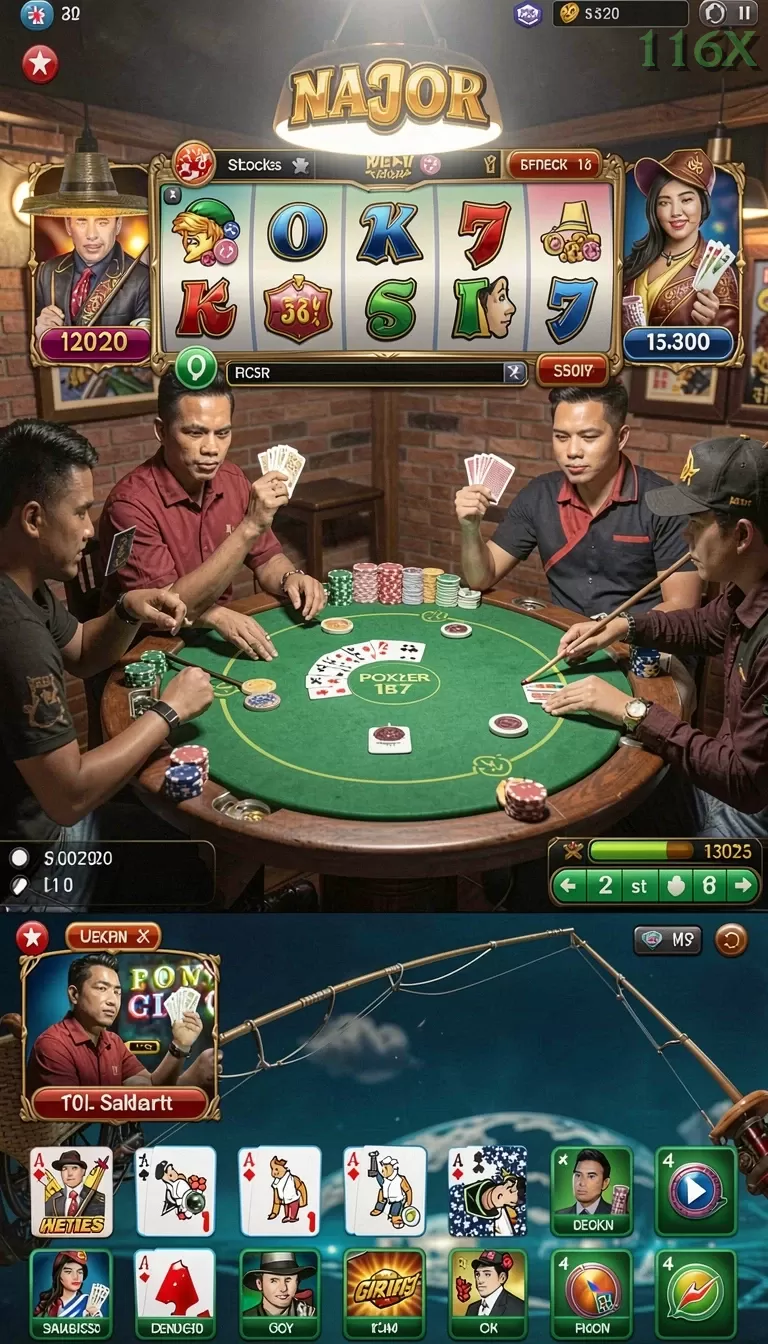 Cuplikan layar QTGAME — menu navigasi