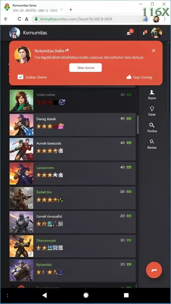 Cuplikan layar RPVIP5 — aktivitas